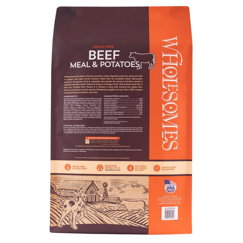 Wholesomes Grain Free Beef Meal & Potatoes Dry Dog Food 35lb